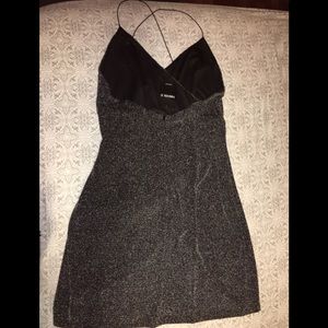 metallic glittery lace dress